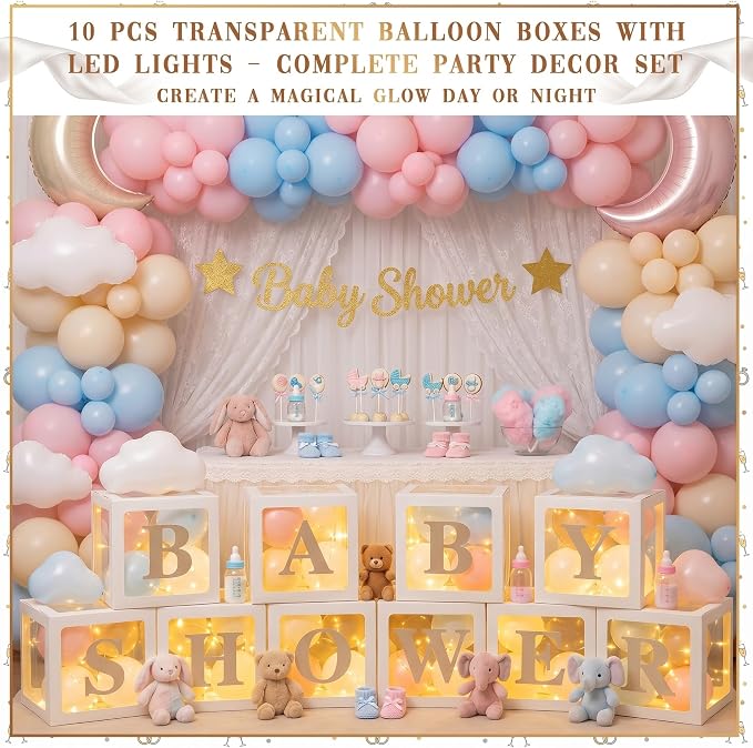 Jetec 10 Pcs Clear Balloon Boxes - Image 2