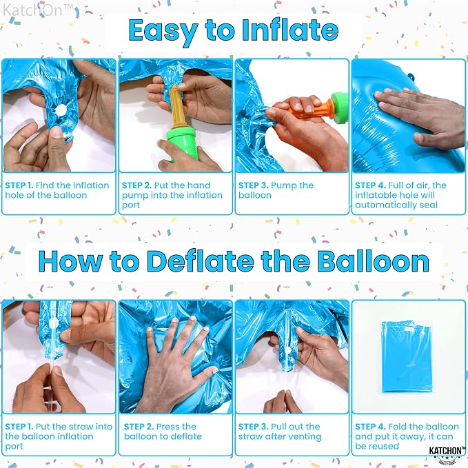 KatchOn Blue Number 1 Balloon for 1st Birthday Decorations - Image 4