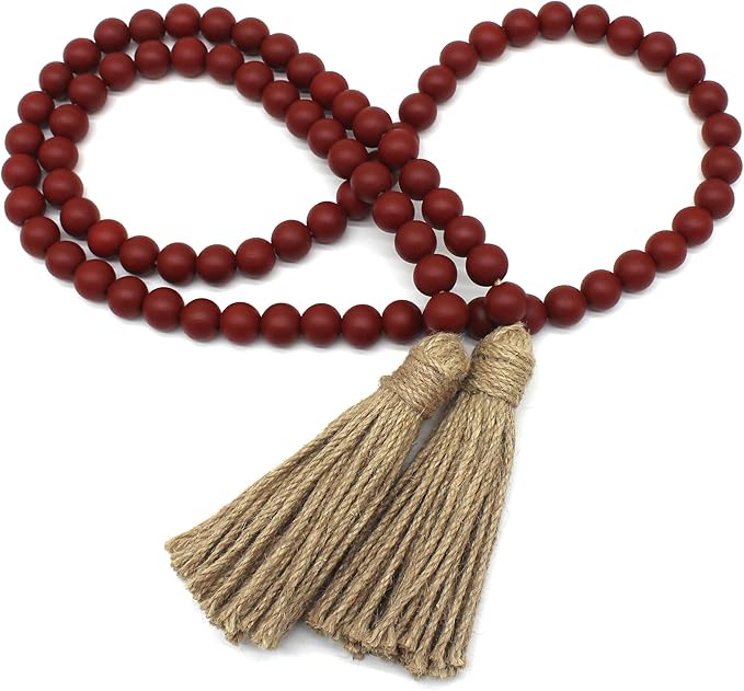 CVHOMEDECO. Wood Beads Garland by CVHOMEDECO
