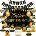 Retirement Party Decorations for Men Women Black Gold Happy Retirement Banner by Unknown