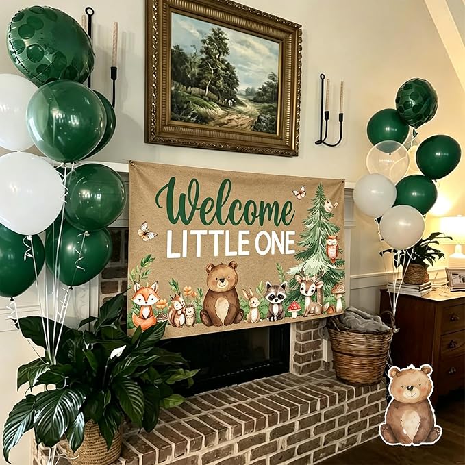 Woodland Banner for Woodland Baby Shower Decorations | Forest Animal Banner - Image 4
