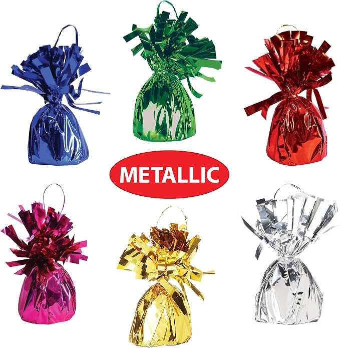 Beistle Metallic Wrapped Balloon Weights, Centerpieces and Table Décor - Image 3