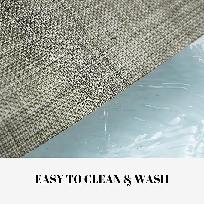Placemats Set of 8 Vinyl/Plastic Woven Place Mats - Image 3