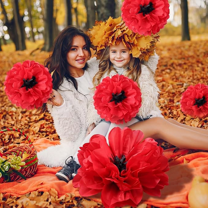 TaoBary Large Colorful Tissue Paper Flowers Giant Fiesta Paper Pom Poms - Image 7