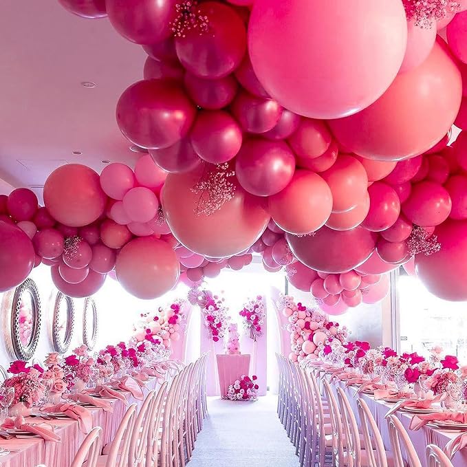 PartyWoo Hot Pink Balloons 20pcs Magenta Fuchsia Color 18 Inch | Balloons - Image 5