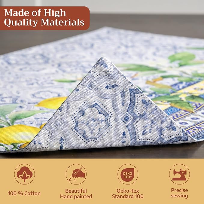 Maison d' Hermine Placemats Set of 4 Reusable 100% Cotton | Cloth Place Mats - Image 3