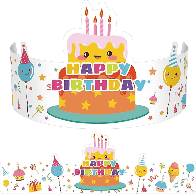 Outus 42 Pack Happy Birthday Crowns by Outus