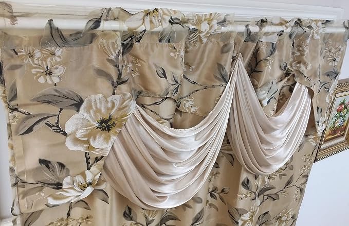 GOHD Roman Romance. Burnt-Out Printed Organza Window Curtain Panel Drape - Image 2