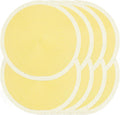 Round Placemats Set of 8, Woven Table Mats, Mint Yellow | Braided Paper Edge by Noctiflorous