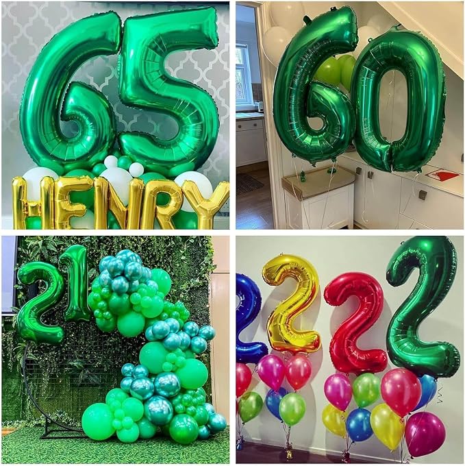 Number 11 Dark green Balloons 40 Inch Giant Dark green Foil 11 Helium Balloons - Image 5