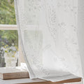 Anmao White Semi Sheer Light Filtering Curtains 72 Inches Long 2 Panels by Anmao