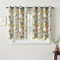 Topfinel Beige Kitchen Tier Curtains 36 Inches Long Botanical Floral by Topfinel