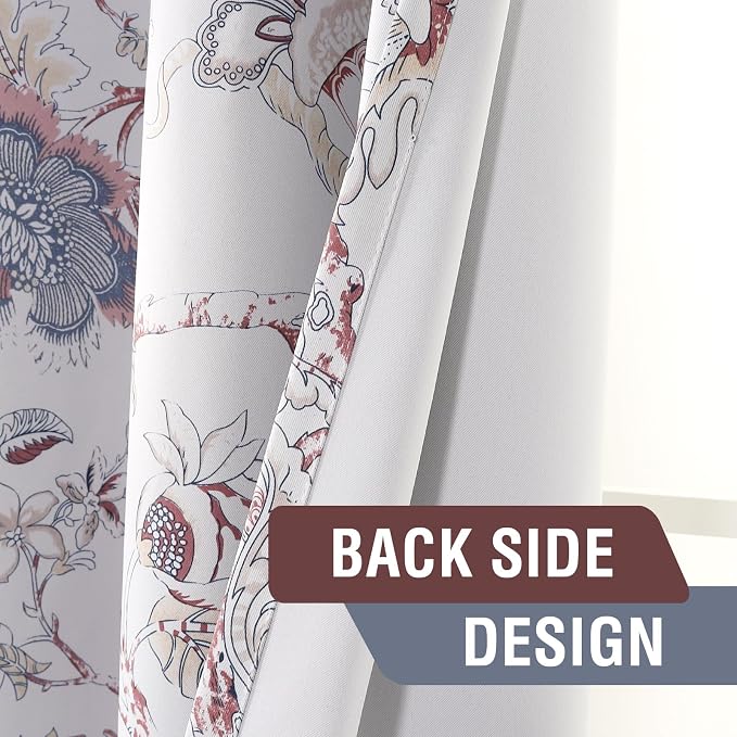 H.VERSAILTEX Blackout Curtains 84 Inch Length 2 Panels Set Floral Print Curtain - Image 6