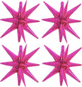 TONIFUL 4 Pcs Explosion Star Balloons Hot Pink Foil Balloon Party Decor | 22 by TONIFUL