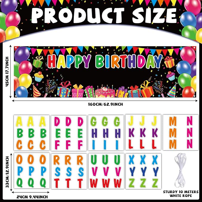 Lonfliness Personalized Birthday Banner Happy Birthday Party Decor Custom DIY - Image 2