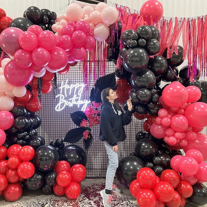 Black Balloons - 12 inch 100pcs Latex - Round Matte Black Birthday Balloon - Image 7