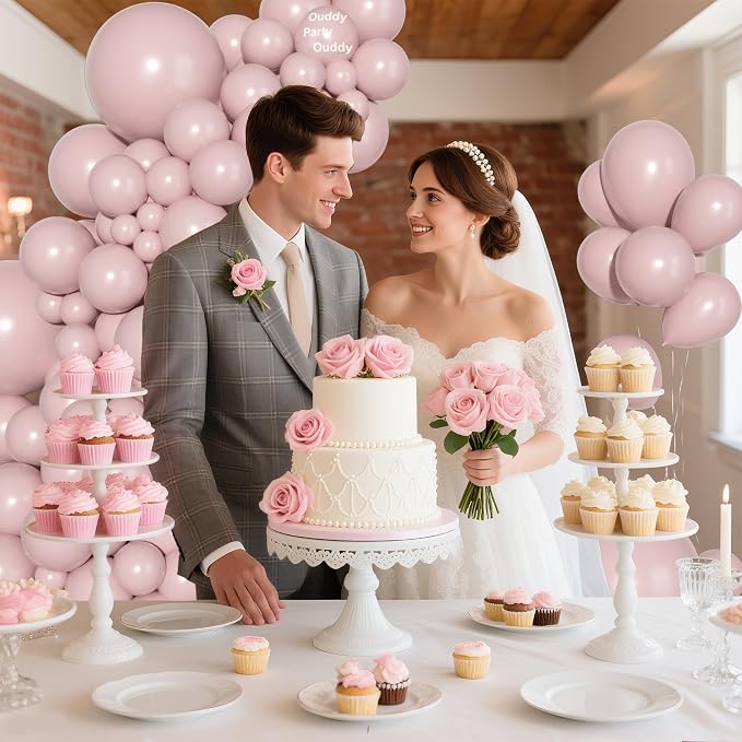 Ouddy Party 129Pcs Dusty Pink Balloons Different Sizes 18 12 10 5 Inch | 6Pcs - Image 6