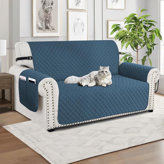 XINEAGE Waterproof Loveseat Sofa Cover, Washable Slipcover 2 Seater Couch Cover - Image 2