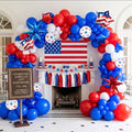America's 250th Patriotic Red White and Blue Balloon Garland Arch Kit | Star by yeewaka
