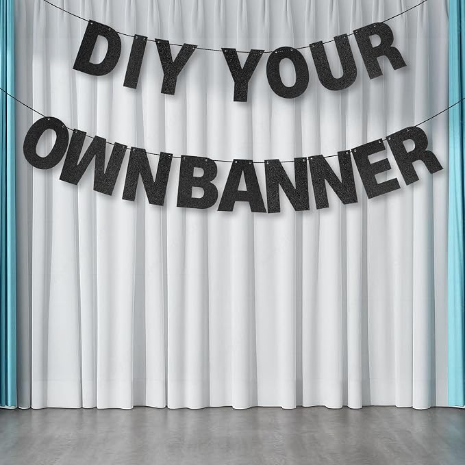 DIY Banner Kit with Letters Glitter Banner Letters Customizable Birthday - Image 5