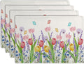 Tulip Placemats Set of 4 Spring Summer Flowers Tulips Lavender Place Mats by Wnoesat