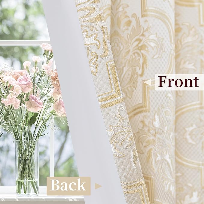 Loom and Mill Elegant Damask Curtains - Image 3
