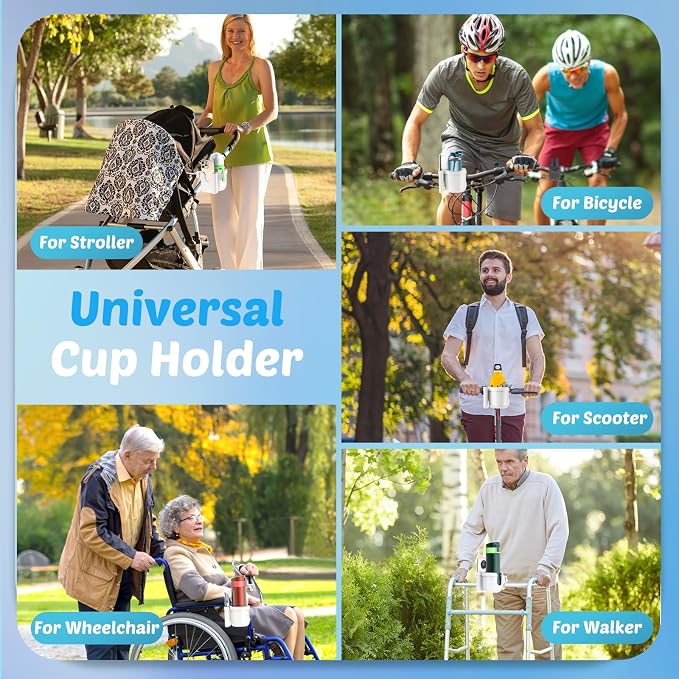 Guiseapue 2-in-1 Stroller Cup Holder Phone Holder, Baby Essentials | Universal - Image 6