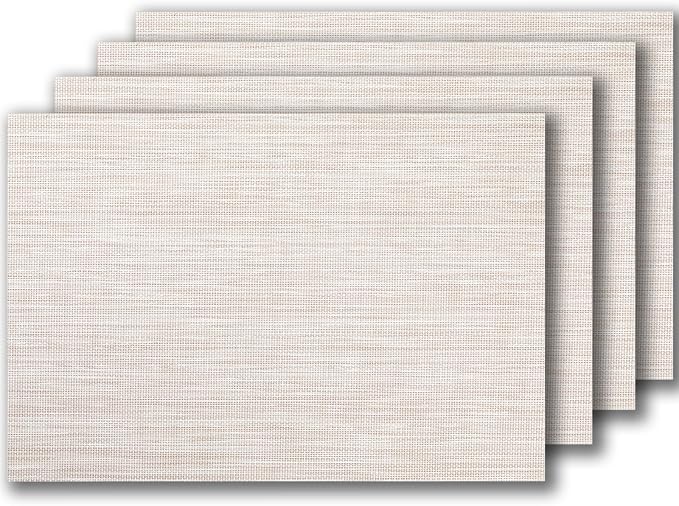 LEXMORE Placemats Set of 4 Vinyl/Plastic Woven Place Mats by lexmore