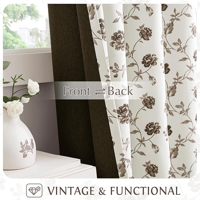 Beauoop Floral 100% Blackout Curtains - Image 3