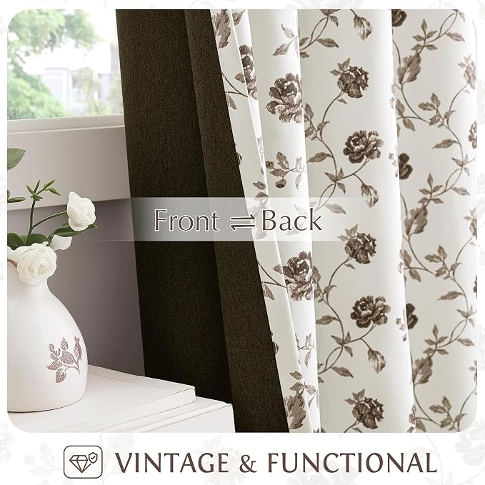 Beauoop Floral 100% Blackout Curtains - Image 4
