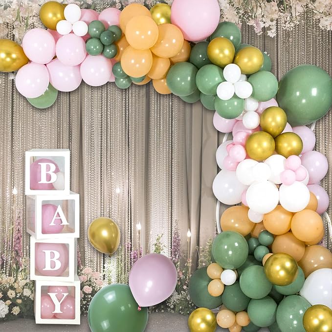 Sage green Balloons 100 Pack 12 inch Round Helium Olive Green Balloons - Image 7