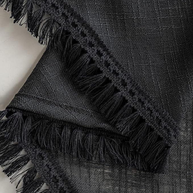 Beda Home Tassel Linen Textured Swag Curtain Valance - Image 3