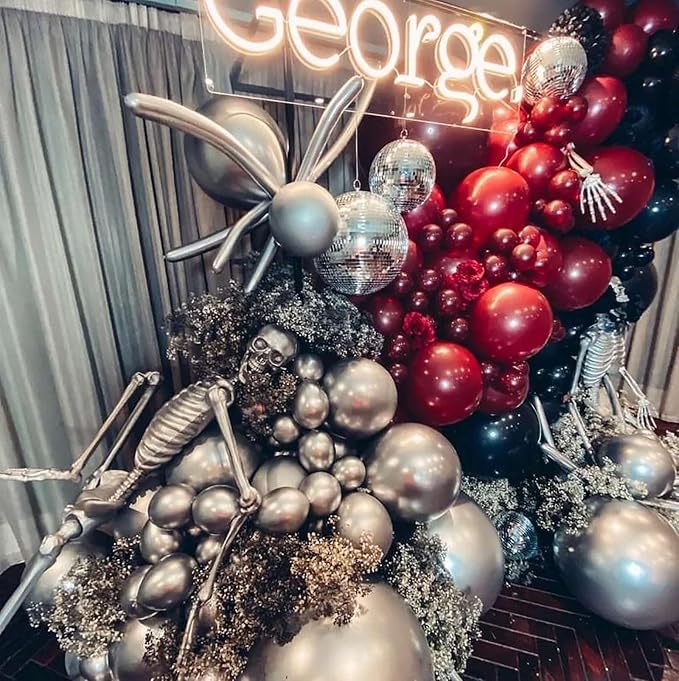 10pcs 18 inch Metallic Silver Balloons, Thick Latex Chrome Helium Balloons - Image 5