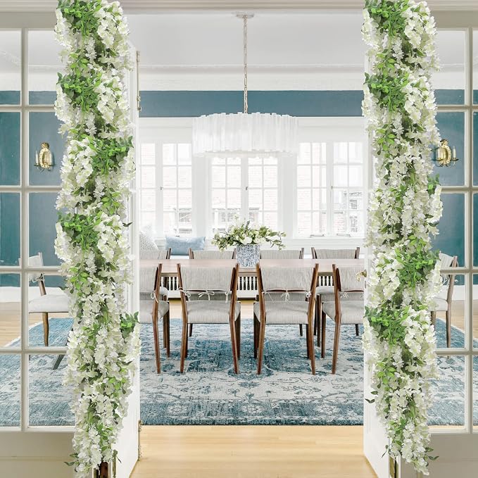 Findosom Wisteria Artificial Flowers Garland, Flower Garland Decorations - Image 9