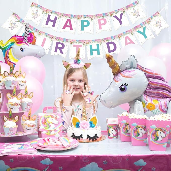 Unicorn Birthday Decorations Unicorn Happy Birthday Banner Garland - Image 7