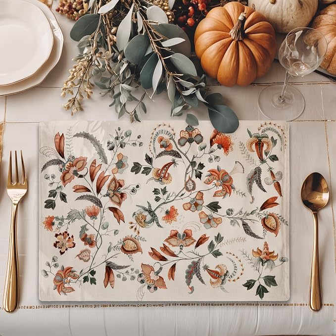 Maison d' Hermine Placemats Set of 4 Reusable 100% Cotton | Cloth Place Mats - Image 5