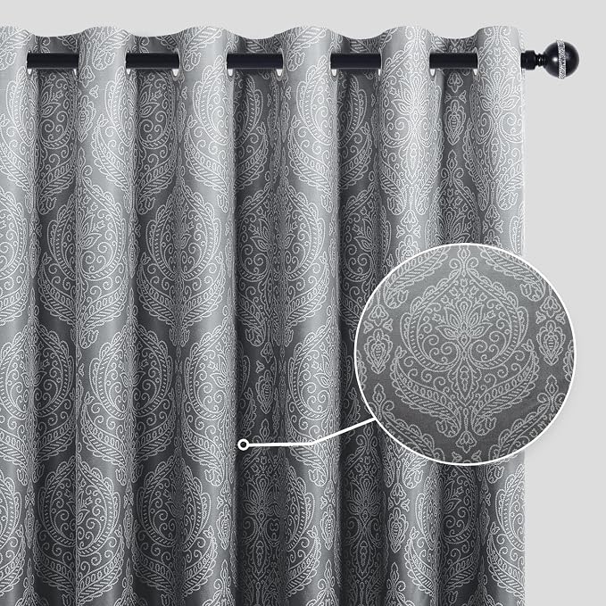 DWCN Ombre Black Blackout Curtains - Image 2