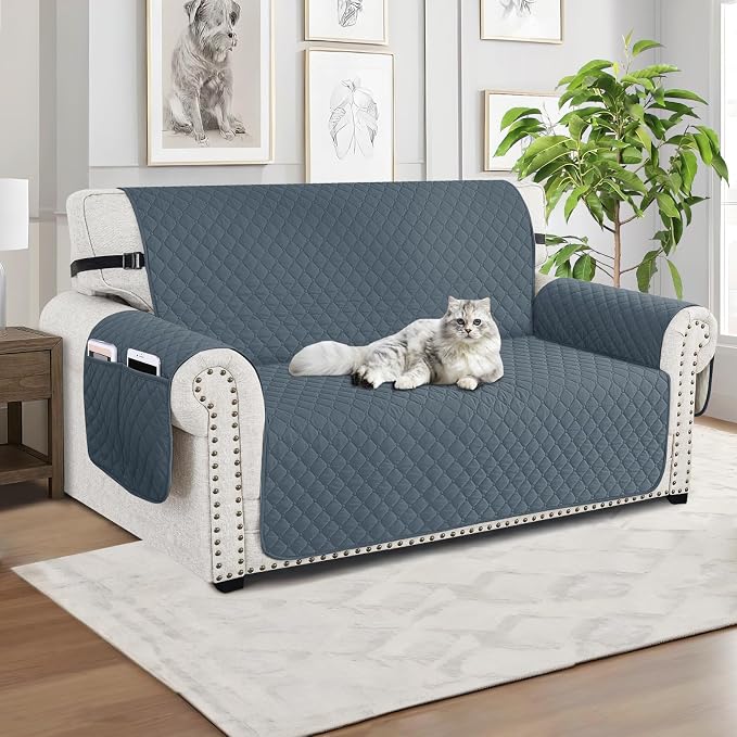 XINEAGE Waterproof Loveseat Sofa Cover, Washable Slipcover 2 Seater Couch Cover - Image 2