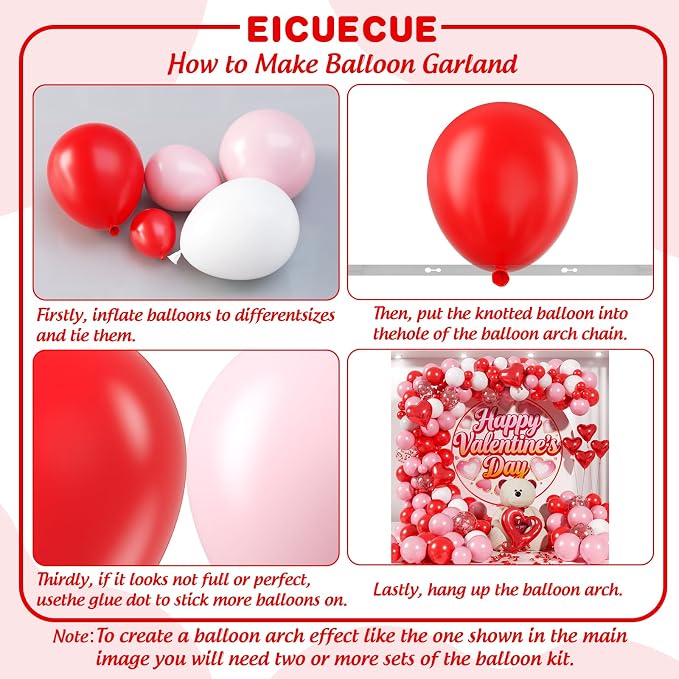 Valentines Day Balloons Garland Arch Kit - Image 3