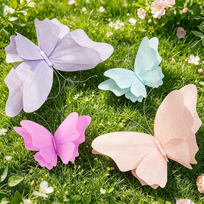 3D Hanging Butterfly Decorations, Butterfly Birthday Party Decorations by OBBOLO