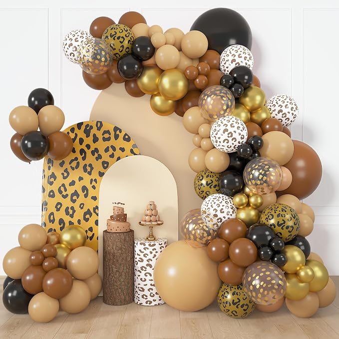 Amandir 153pcs Cheetah Balloons Arch Garland Kit Different Sizes | 18 12 10 by Amandir