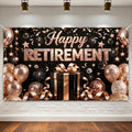 Pink Retirement Party Decorations, 72x43 Happy Retirement Backdrop | Large by Dormirpilow