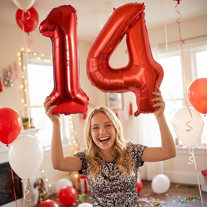 YPSelected 32 Inch Large Foil Helium Number Balloon Birthday Wedding Party 0-9 - Image 2