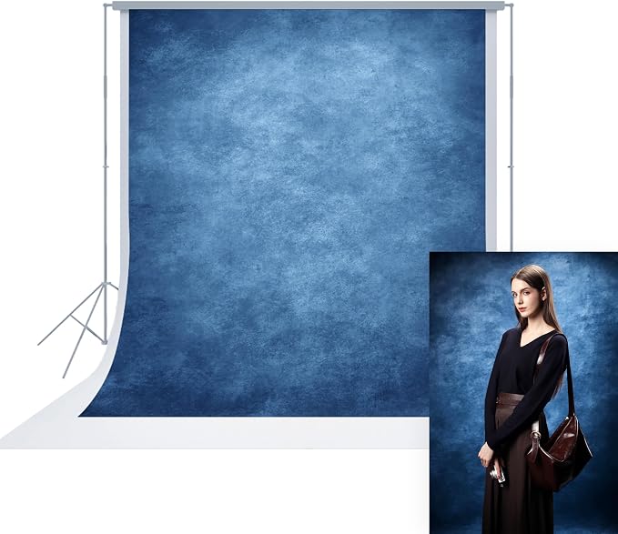 UrcTepics 5×7 ft Blue Fabric Photo Backdrops, Abstract Texture Backdrop by UrcTepics