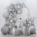 PartyWoo Gray Balloons 120pcs Matte Gray Latex Balloons Different Sizes | 18 12 by PartyWoo