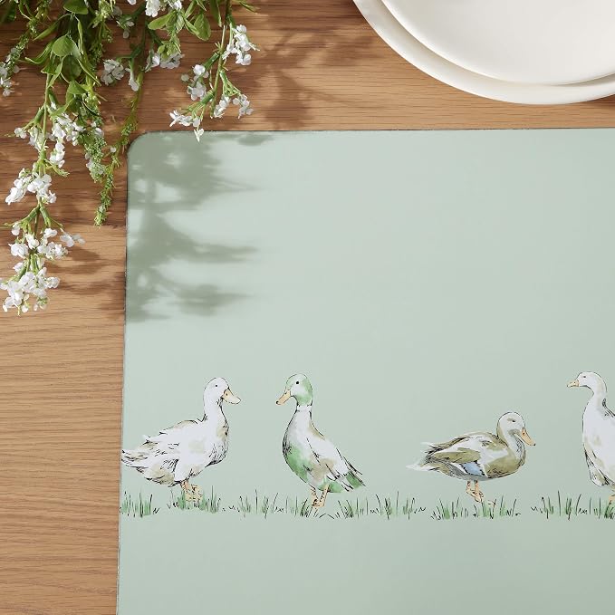 Laura Ashley Cork Placemats, 16 x 12-inch, Mallard | Ideal - Image 6