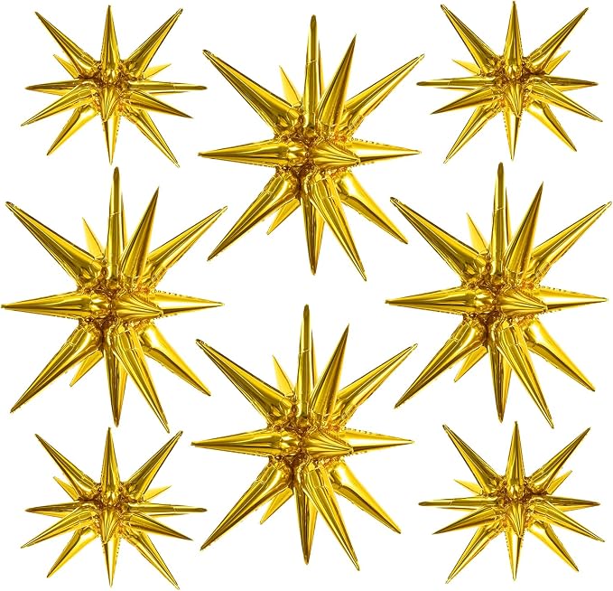 TONIFUL 8 Pcs Explosion Star Balloons Gold Foil Balloon Party Decorations | 2 by TONIFUL