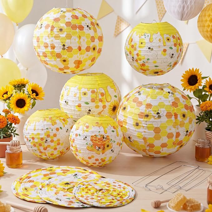 Baquler 12 Pcs Paper Lanterns Party Decorations, Hanging Paper Lanterns in 3 - Image 5
