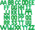 16 Inch 52Pcs Green Letter Balloons Shiny A-Z Foil Balloon Letters | Reusable by Makeyourpartypop