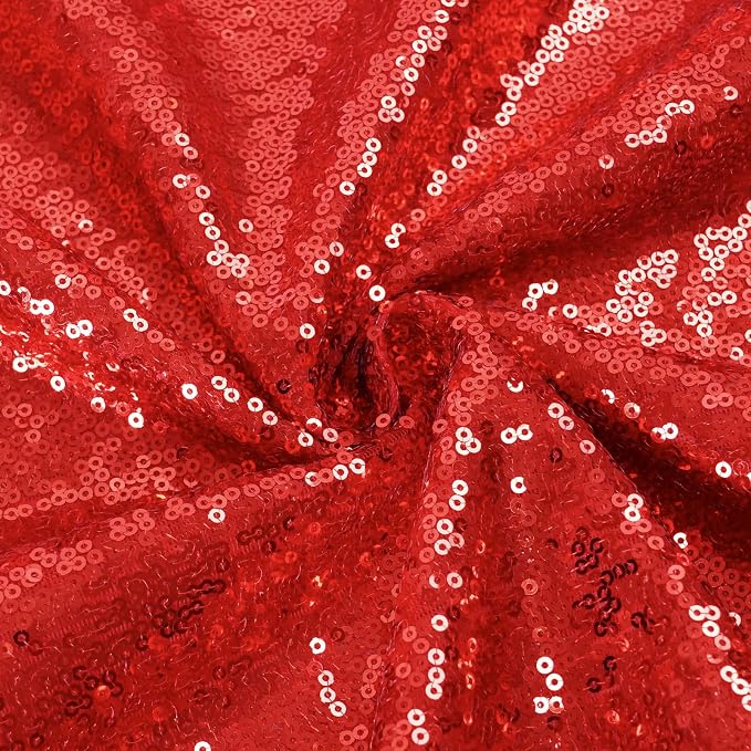 Eternal Beauty Red 3mm Sequin Backdrop 2x8 Ft 2 Pack Wedding | Dense Sparkle - Image 7